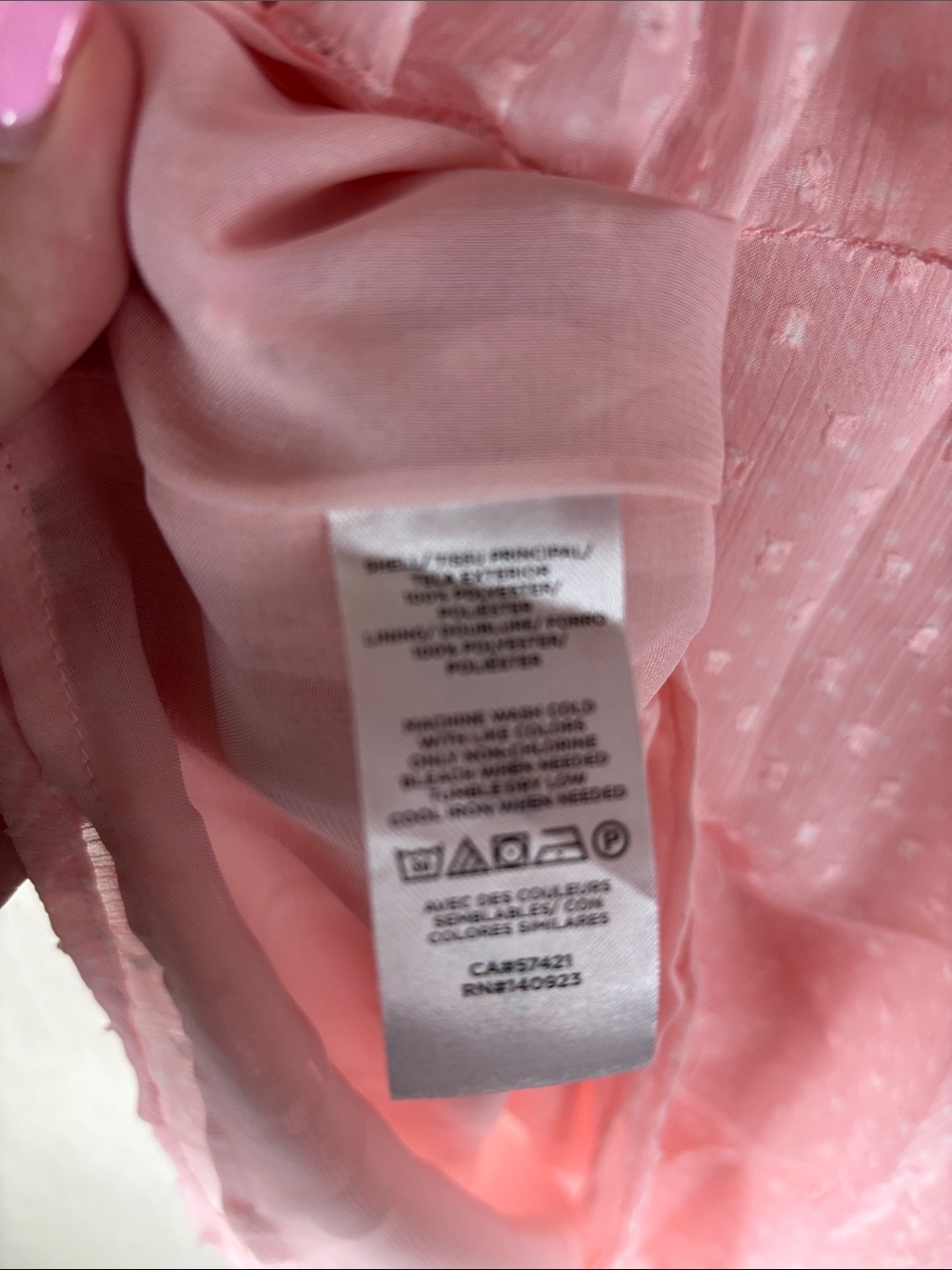 LOFT > New with Tags Light Pink Ruffle Swiss Dot Flutter Sleeve Top Small Petite - Picture 8 of 9